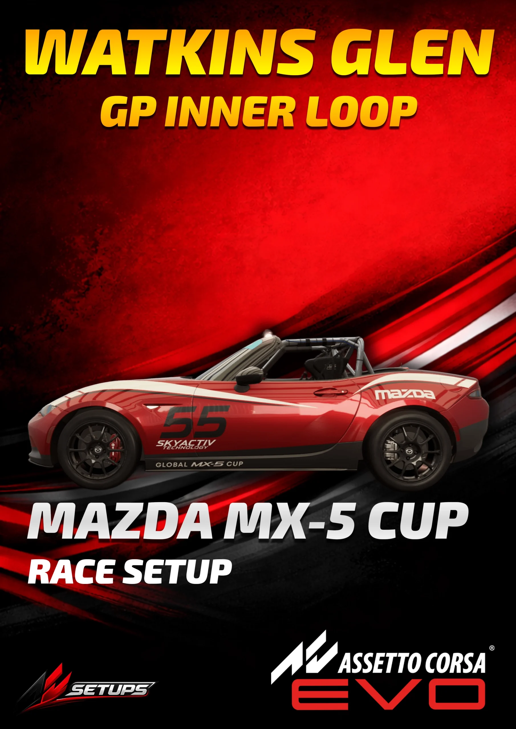 MAZDA MX-5 CUP – WATKINS GLEN GP INNER LOOP – Assetto Corsa EVO Setup